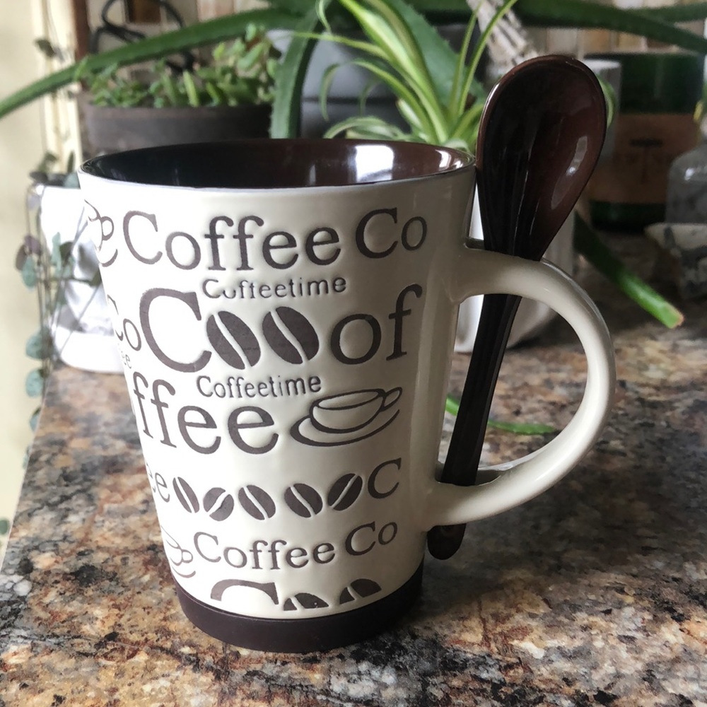 Pier 1 imports coffee mug & spoon